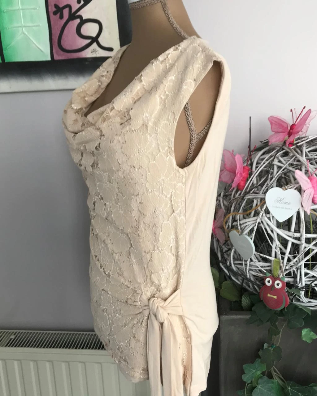 Lola & Lisa M36/38 nieuwe top met kant voorkant en strik . – photo 3